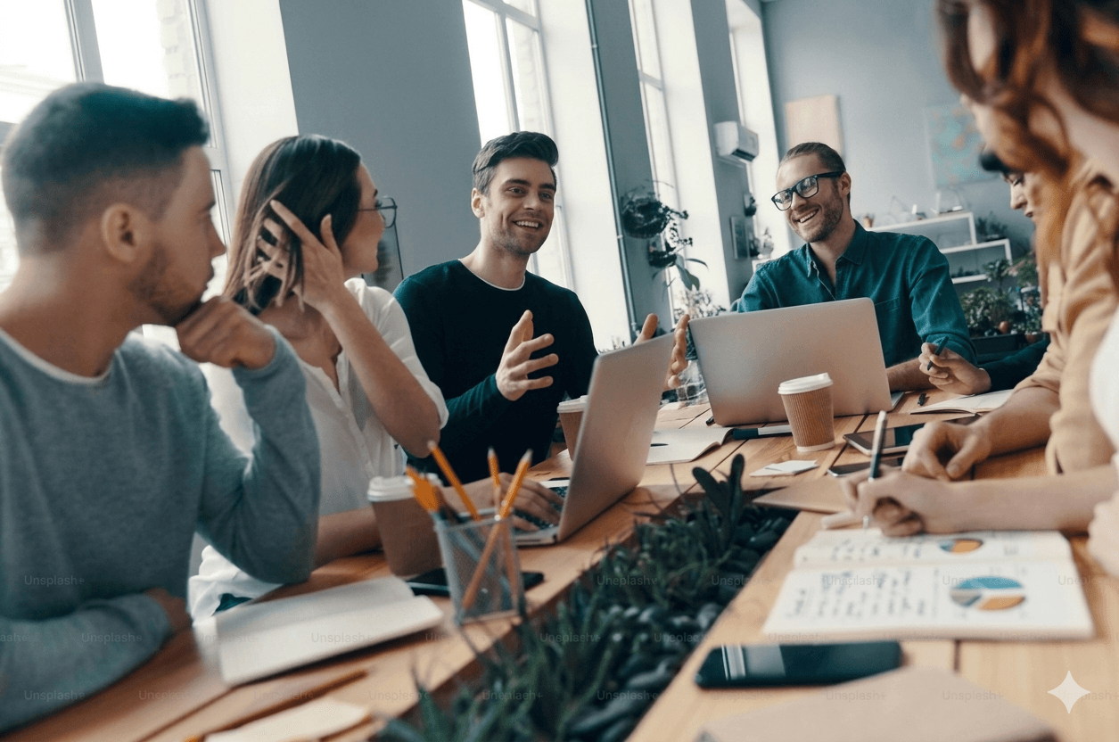 Seternity Solutions team working together in a modern office environment