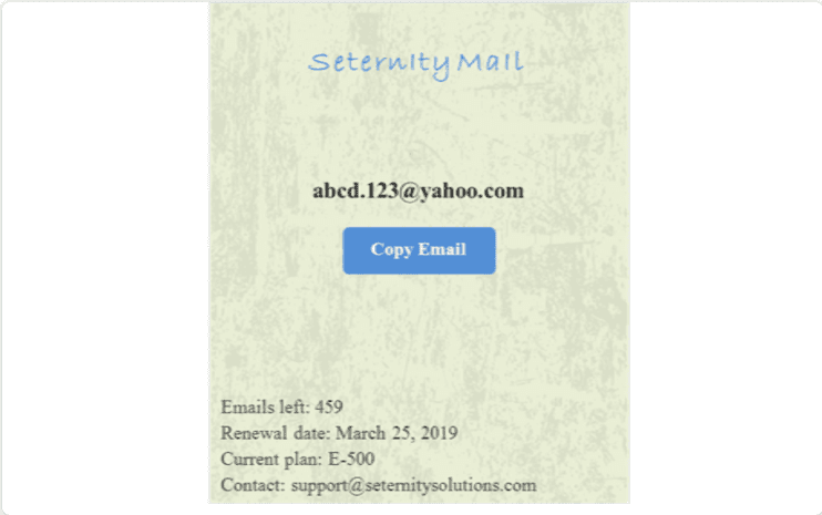 View the Email Address